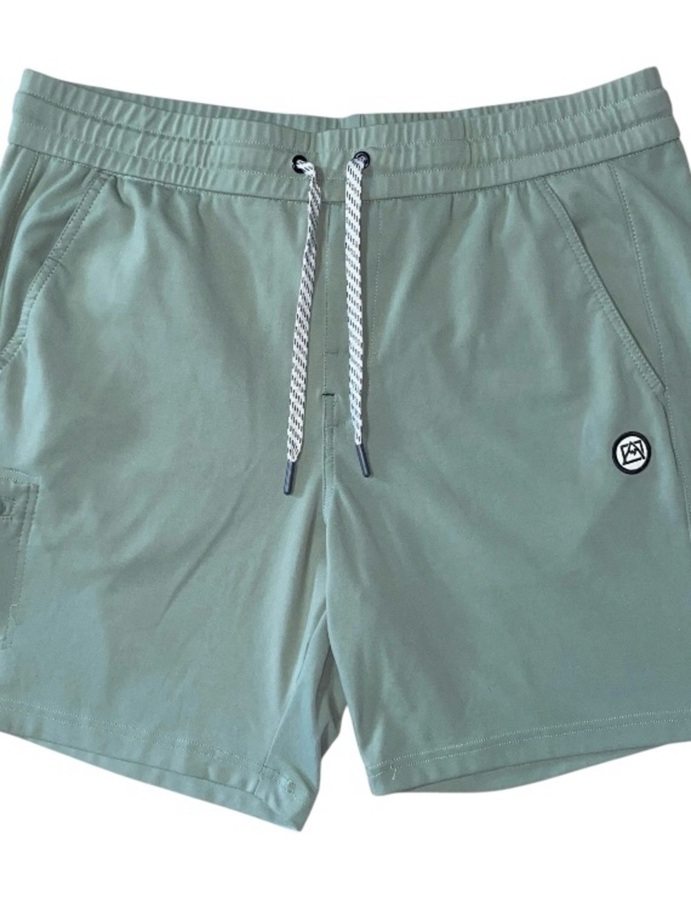 Avalanche Swim Trunks Men Large Green Elastic Waistband Drawstring Pull On (V-2)